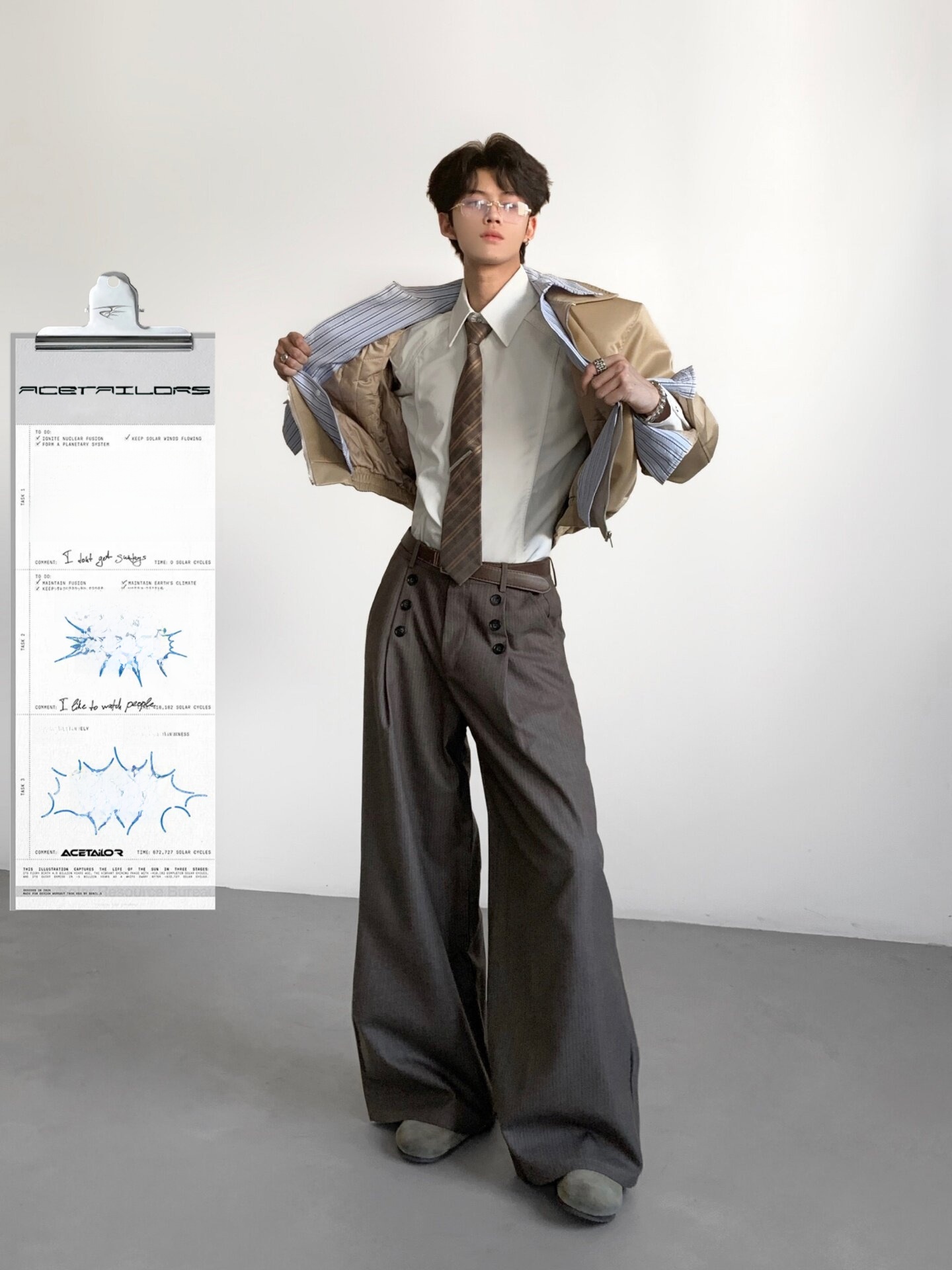 Tailored Trouser Wide - Мужские повседневные брюки Ace Tailors в