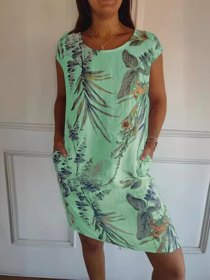 Midi Dress - Женское летнее платье из хлопка и