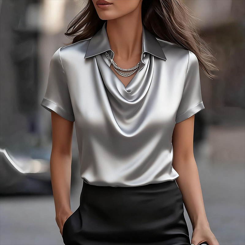 Универсальная атласная рубашка – обзор и цена Silk Blouse